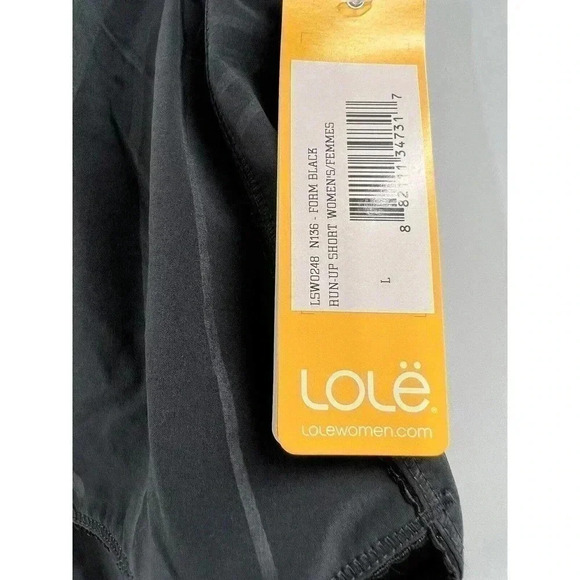LOLE Run-Up Shorts UPF 50+ Quick Dry Stretch Form BLACK Large NEW W TAGS - Picture 3 of 15